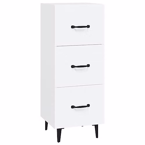 vidaXL Industrial Sideboard in White, W/D/H: 34.5 x 34.5 x 90 cm – 1