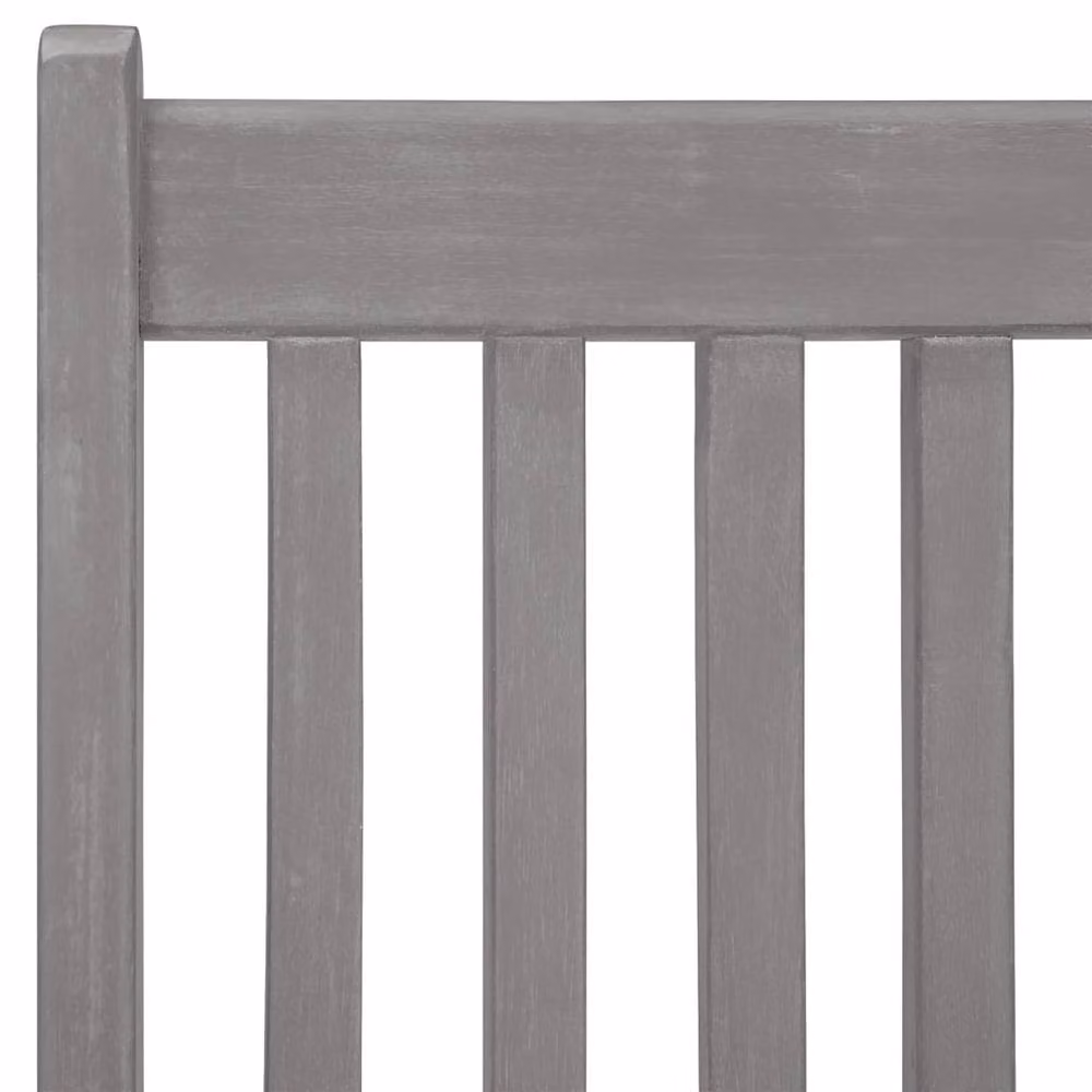 Berkfield Home Set of 4 Grey Reclining Garden Chairs in Solid Acacia Wood – 4