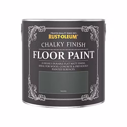 Rust-Oleum Scratch-Proof Water-Based Floor Paint in Matt Finish, Serenity Green, 2.5 l – 2