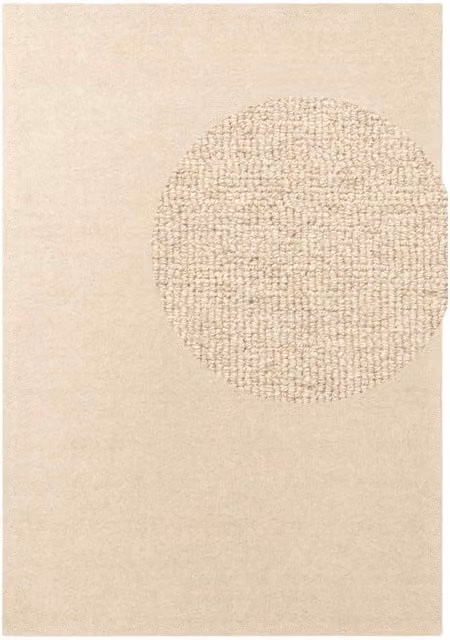 Hanse Home Modern Rectangular Wool Rug in Beige, W: 160 cm, D: 230 cm