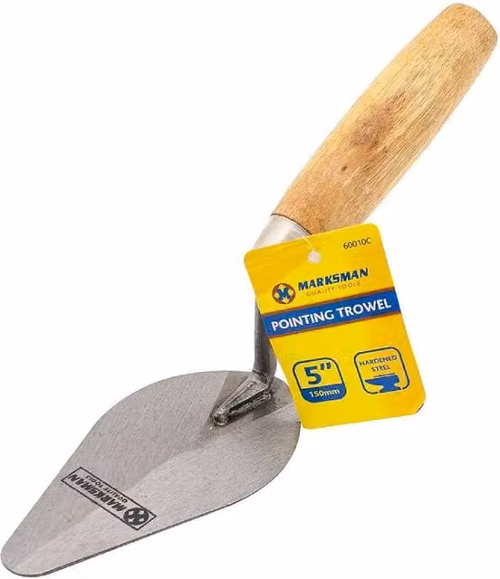 BARGAINS-GALORE Steel Pointing Trowel with Wooden Handle in Silver and Multicolour, 2 x 5 Inch – 1