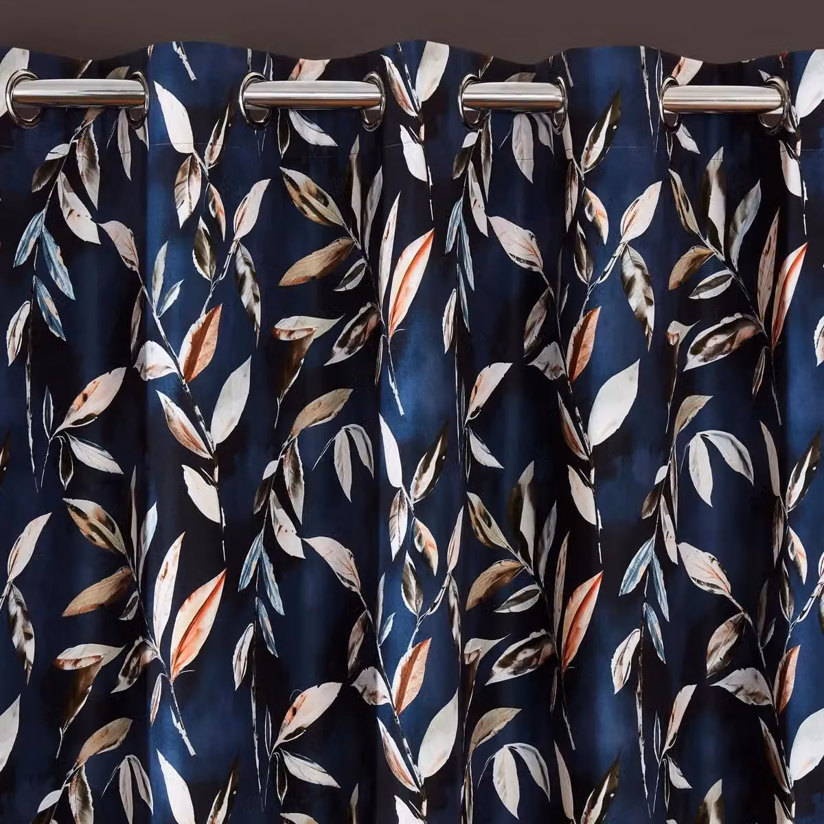 Sundour Madrid Blue Floral Blackout Eyelet Curtains, W: 229 cm, H: 229 cm – 2