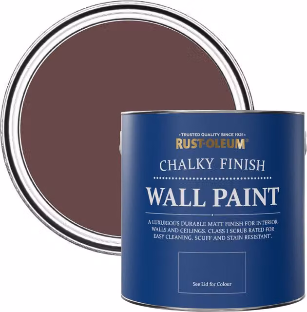 Rust-Oleum Mulberry Street Matt Chalky Wall Paint, Purple, 2.5L