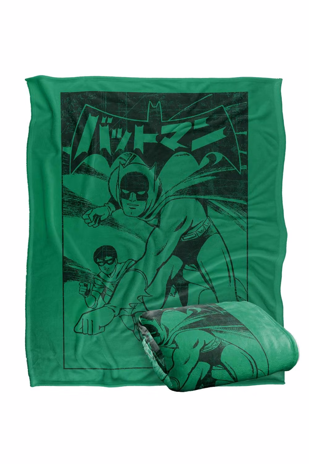 Warner Bros. Batman Robin Kanji Run One Extra Large Silky Touch Super Soft Polyester Throw Blanket in Multicolour and Green – 2