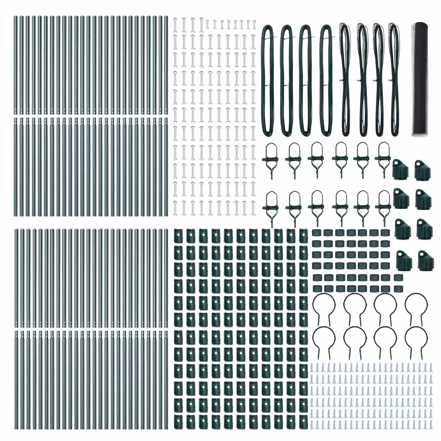 Berkfield Home Grey Powder-Coated Steel Hexagon Fence, H: 120 cm x W: 100 m – 2