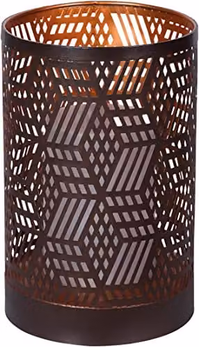 Luxform Lighting Swindon Solar Powered Metal Outdoor Garden Table Lamp in Anthracite with Flicker Effect, Height: 23 cm – 1