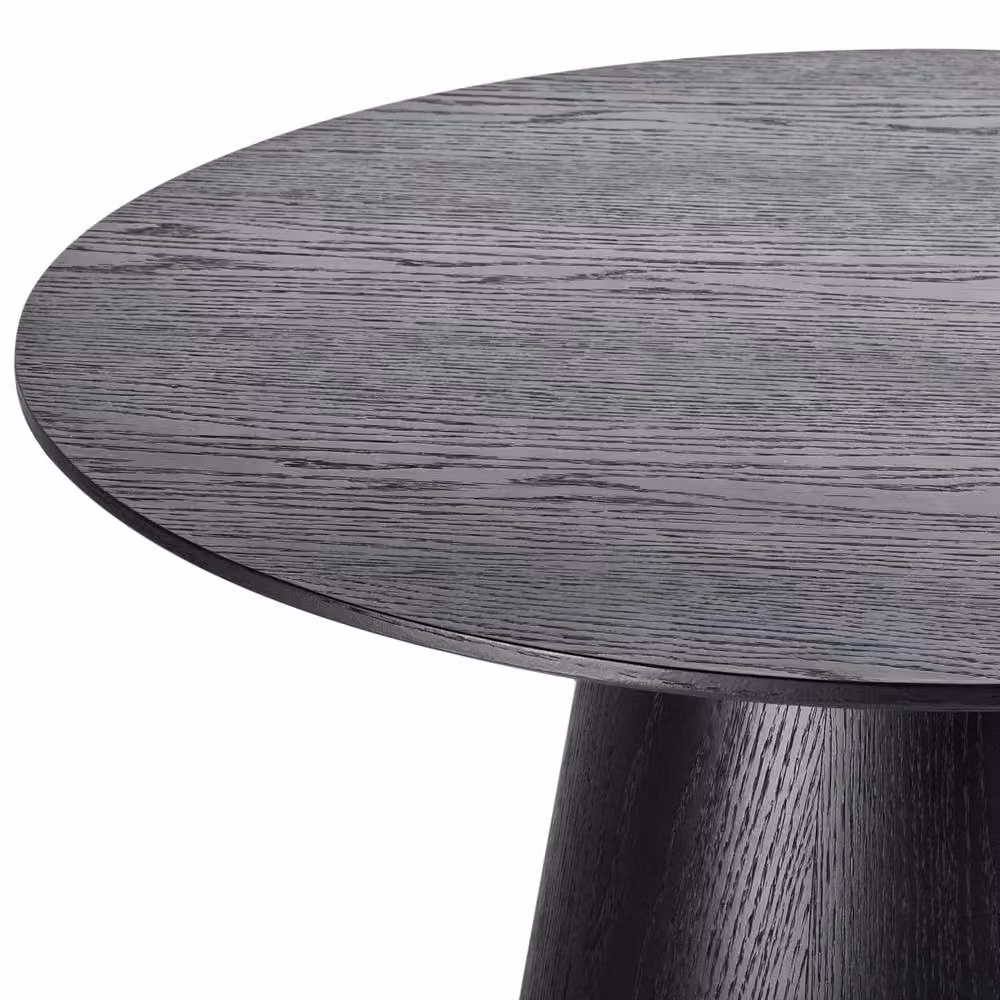 Wyld and Coco Round Black MDF Coffee Table, W/D/H: 80 x 80 x 47 cm – 4