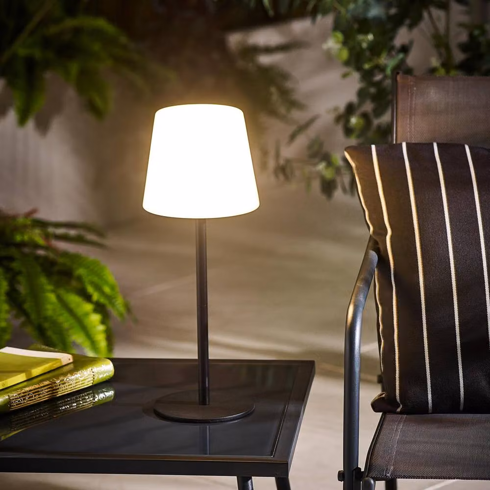 FurnitureboxUK Helia Dimmable Outdoor Table Light in Cream and Black with Remote Control – 5