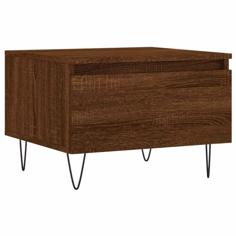 Berkfield Home Set of 2 Modern Brown Oak Nested Coffee Tables, W/D/H: 50 x 46 x 35 cm – 3