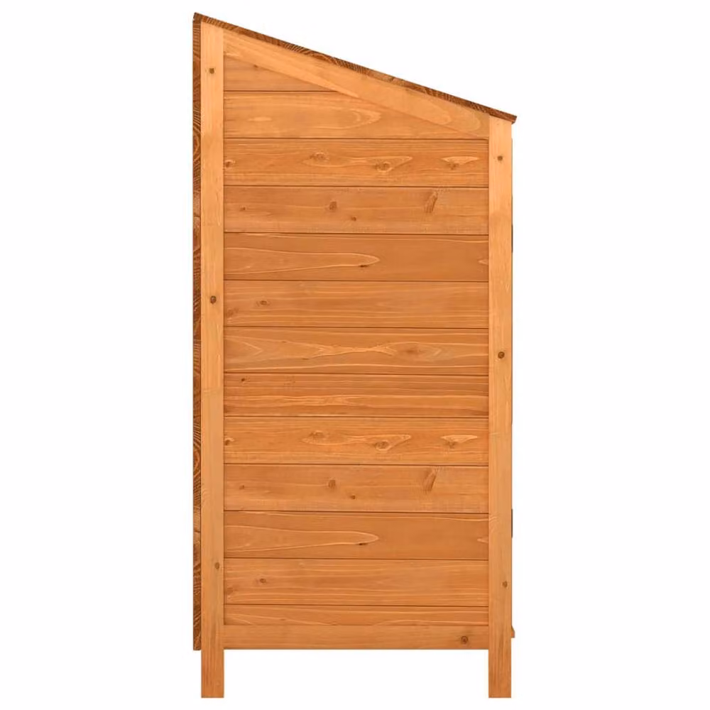 Berkfield Home Brown Rustic Lean-to Garden Shed in Solid Wood, W/D/H: 102 x 52 x 112 cm – 3