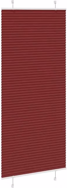 Berkfield Home Single Pleat Fabric Blind in Bordeaux Red, W: 100 cm, H: 200 cm – 1