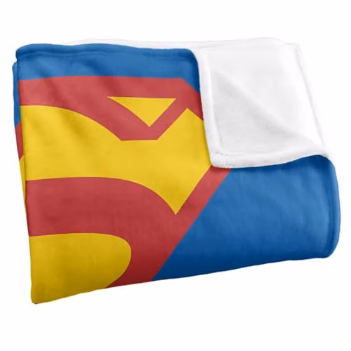 Warner Bros. Superman Shield Silky Touch Super Soft Fleece Throw Blanket, Multicolour, W: 91.44 cm x L: 147 cm – 2