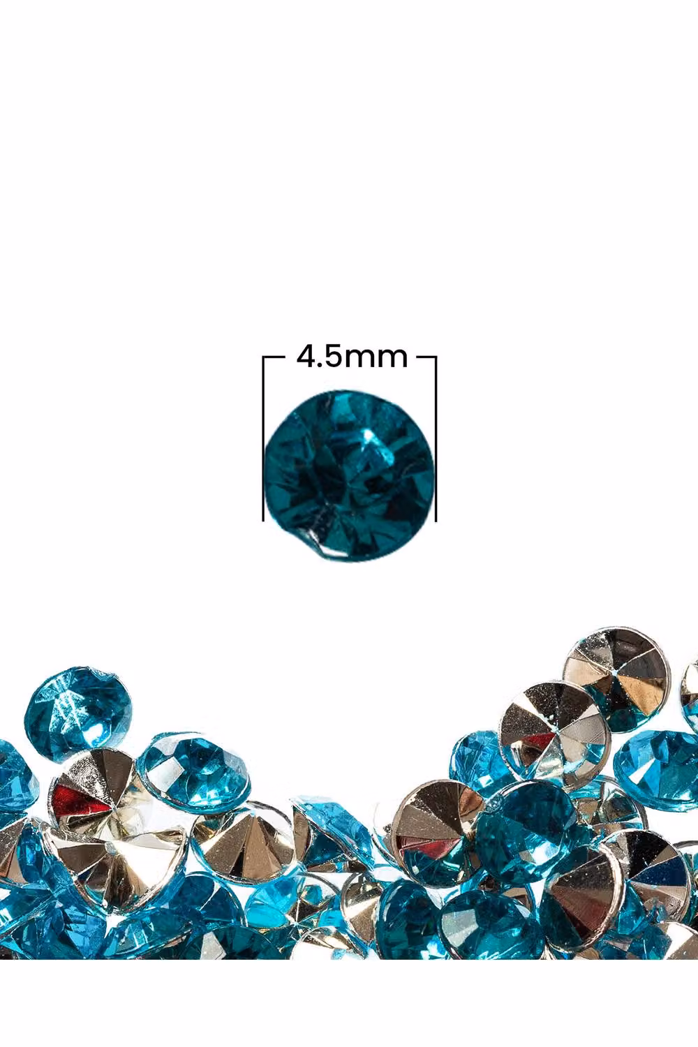 Neel Blue Acrylic Rhinestone Round Table Confetti Scatters, 2000 Pieces in Teal – 2