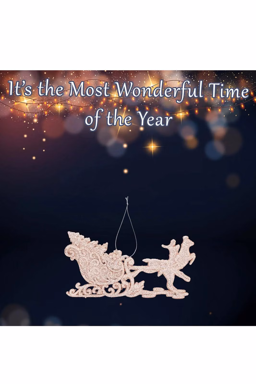 VFM e-Store Rose Gold Flower Christmas Tree Decoration Ornament, H 15.5 x W 14.5 x D 0.3 cm – 2