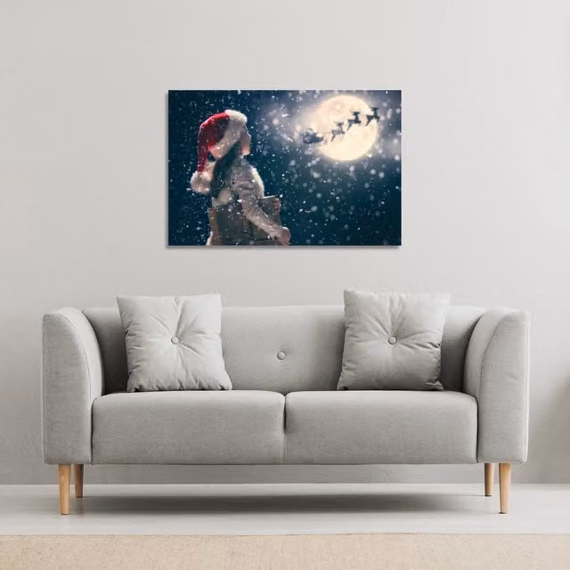 Benjamin Tate Design LTD Kids Enjoy The Holiday Gallery Canvas Wall Art in Blue, W: 77 cm, H: 51 cm