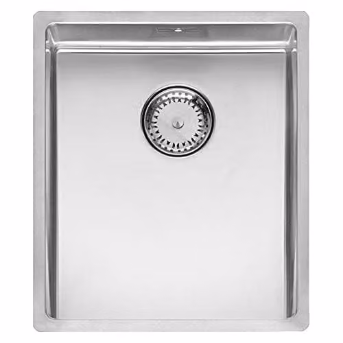 Reginox Elite New York Stainless Steel Sink Cabinet in Silver, Flush-Mounted, W: 34 cm, D: 40 cm, H: 40 cm