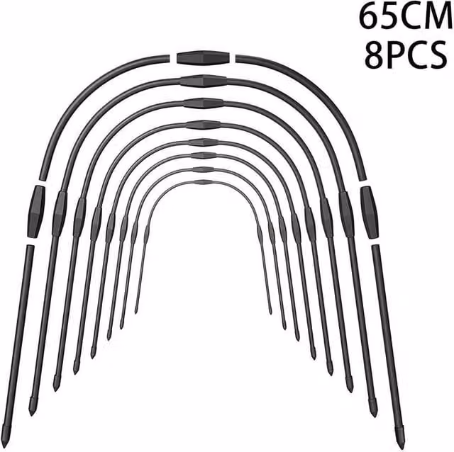 Kelvenix Reusable Greenhouse Tunnel Support Arches in Black