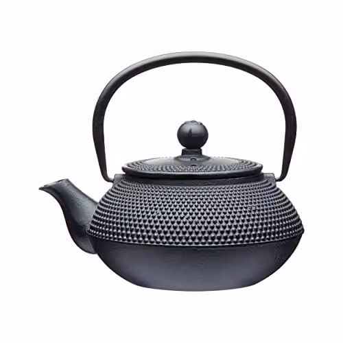 La Cafetiere Cast Iron Japanese Teapot with Infuser Basket, Black – 1