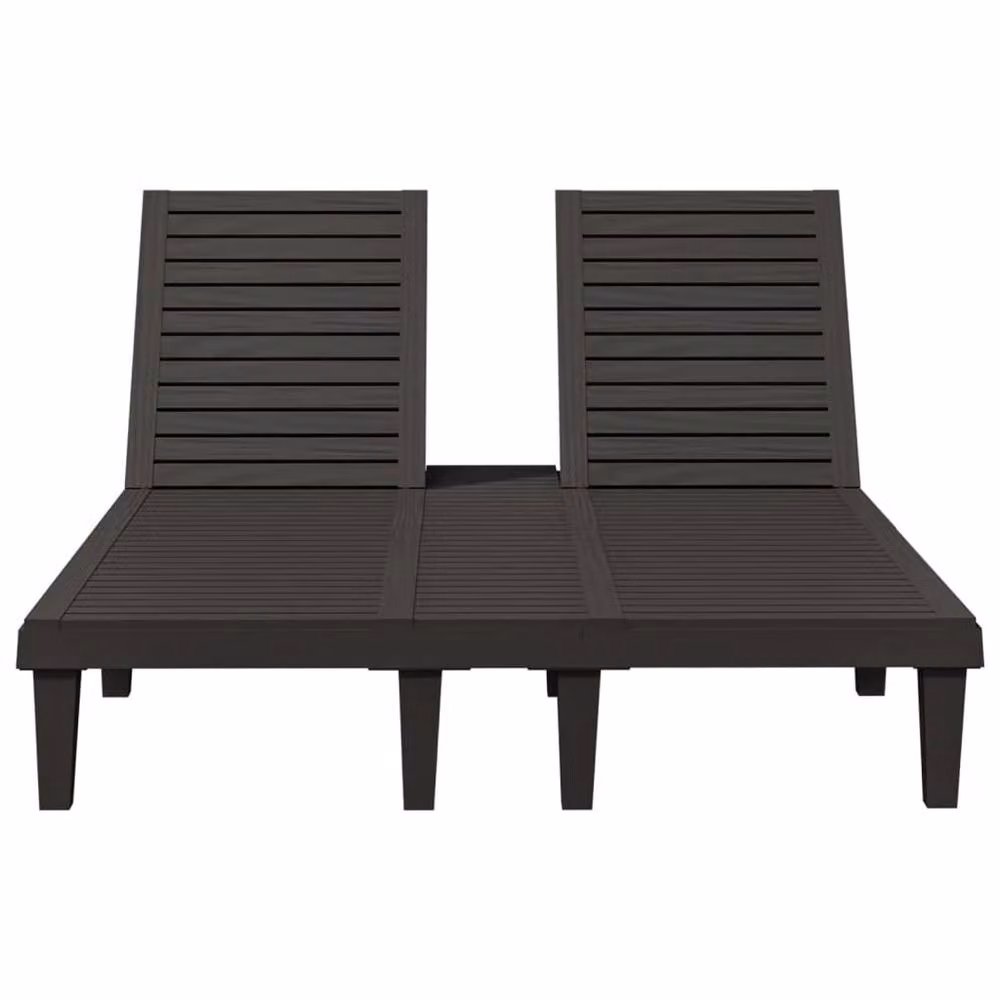 Berkfield Home Beautiful Double Sun Lounger in Black, W/D/H: 155 x 138 x 83 cm – 3