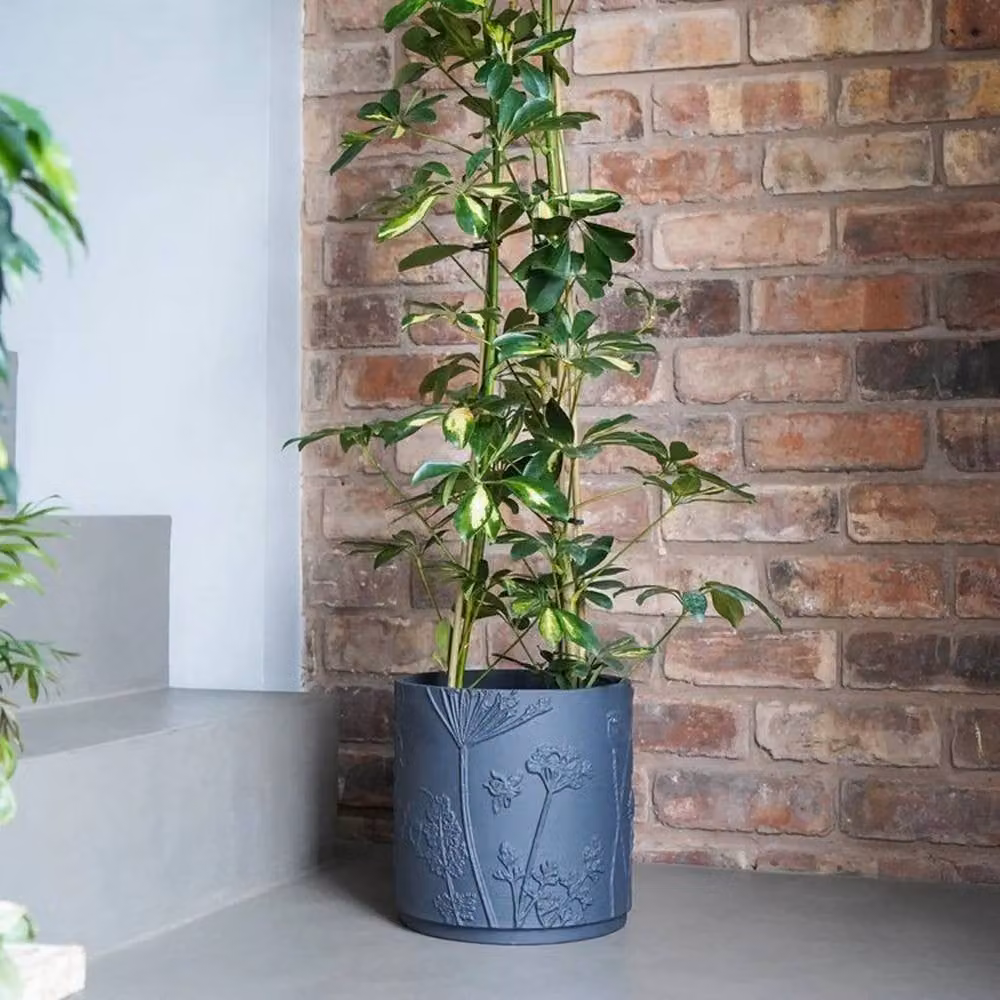 Lemon Pavilion Furniture and Decor Kew Stoneware Meadow Planter in Grey, W: 24 cm, D: 24 cm, H: 24 cm – 3