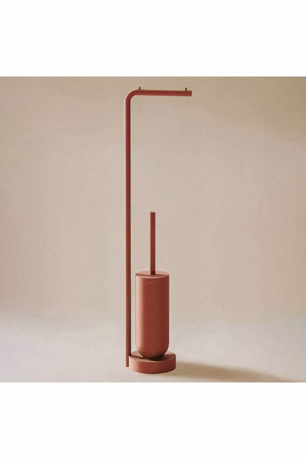 Cosmic Ceramic Toilet Brush and Spare Roll Holder in Terracotta, GEYSER Collection – 2