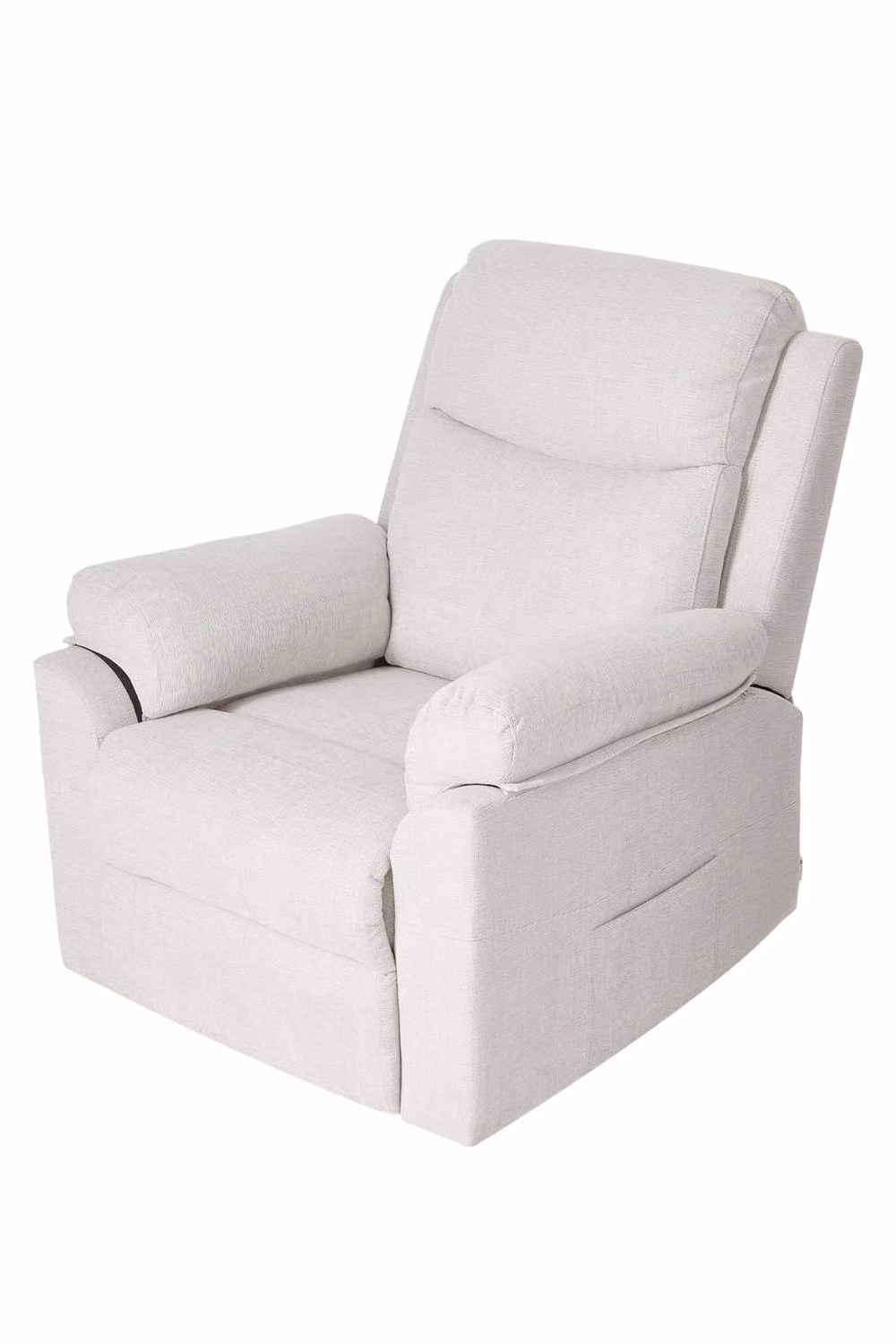 Living and Home White Chenille Single Sofa Recliner Armchair – 2