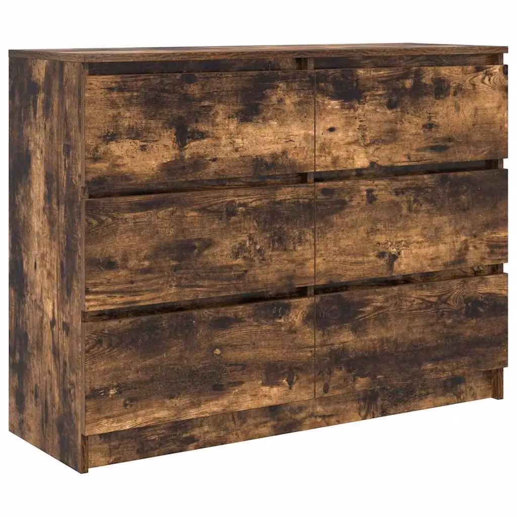 Berkfield Home Smoked Oak Sideboard in Brown, W/D/H: 100 x 35 x 76 cm – 2