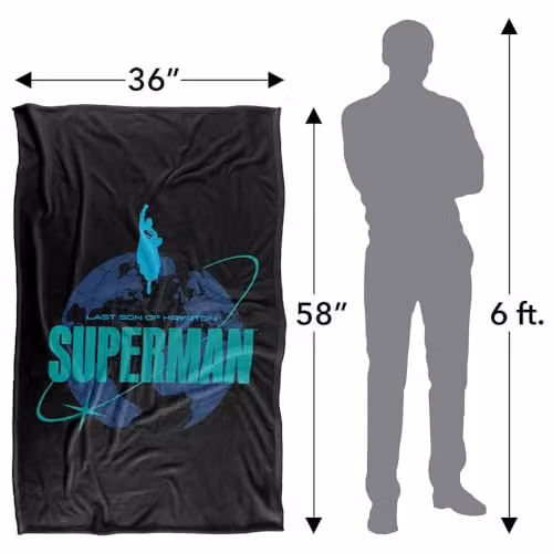 Warner Bros. Superman 2025 Round The World Super Soft Silky Touch Fleece Throw Blanket, Multicolour, W: 91 cm, D: 147 cm – 4