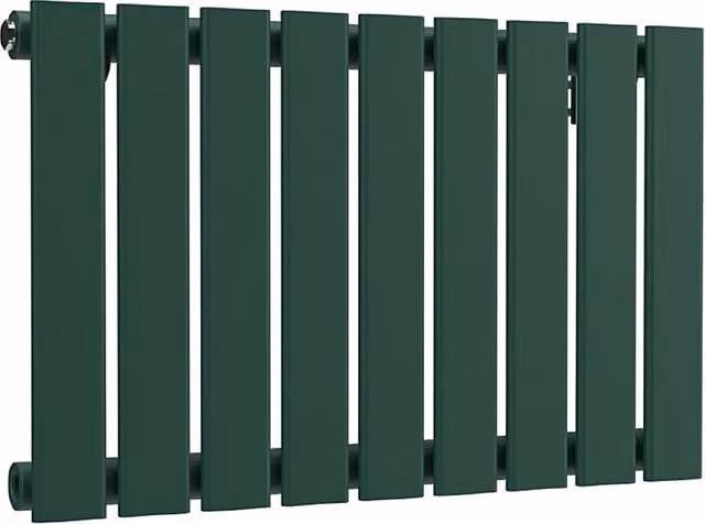 Lux Heat Single Flat Horizontal Steel Radiator in British Racing Green, W/H: 63.0 x 40.0 cm
