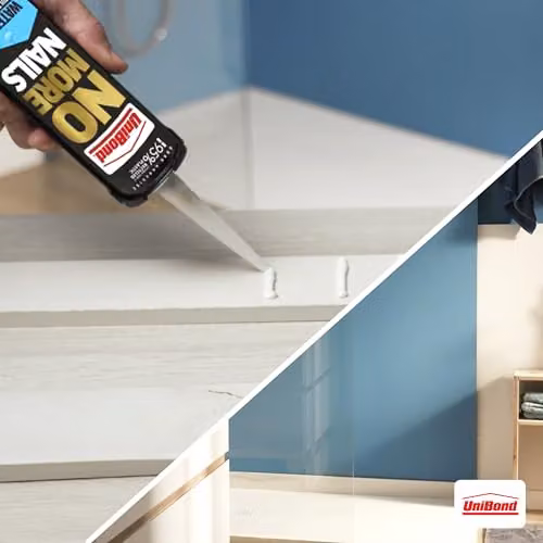Unibond No More Nails Waterproof Instant Grab Mounting Adhesive Glue, 280ml White Cartridge – 5