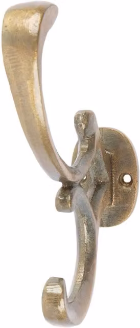 Hammer and Tongs Brass Hook, Pack of 5, H: 130 mm