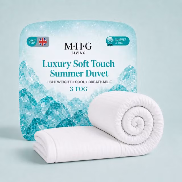 MHG Living 3 Tog Summer Duvet King, White, W/D/H: 230 x 220 cm – 1