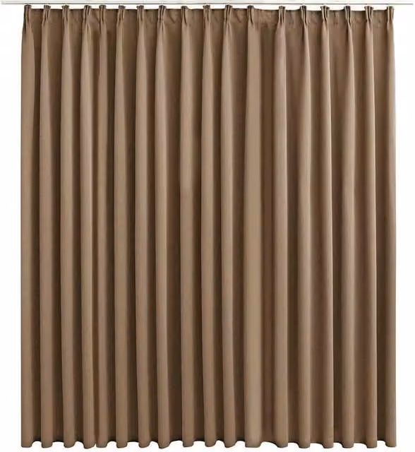 Berkfield Home Blackout Curtain with Hooks, Beige, W: 290 cm, H: 245 cm