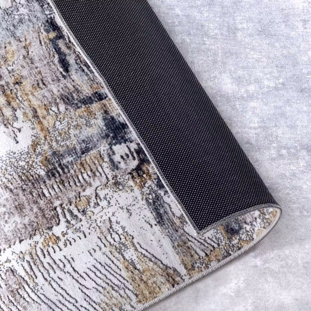 THE RUGS Imagination Malard Shortpile Abstract Modern Polyester Rug in Ivory and Multicolour, W: 160 cm, L: 230 cm – 3