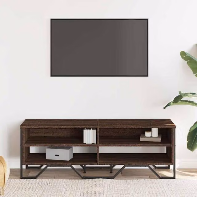 Berkfield Home Brown Oak TV Cabinet W/D/H: 122 x 34 x 41 cm – 1
