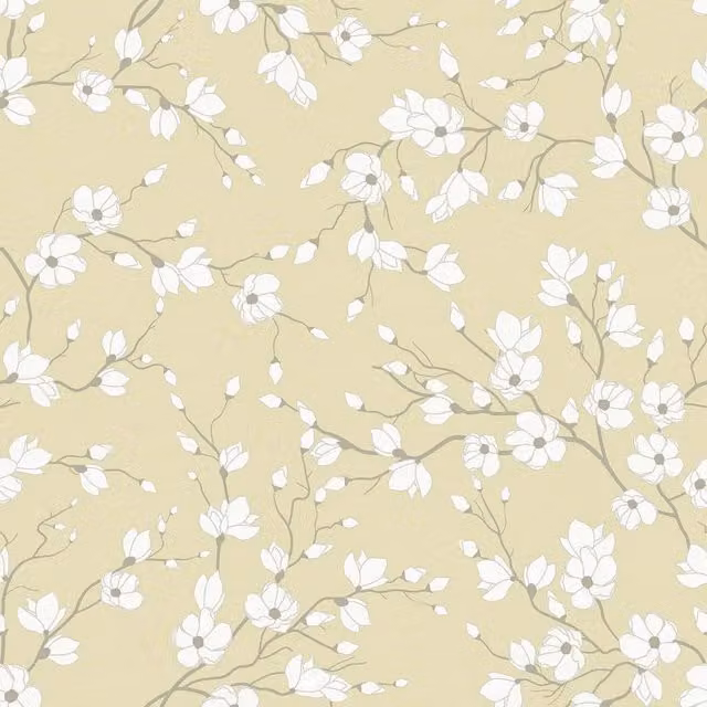 I Love Wallpaper Spring Blossom Floral Botanical Wallpaper in Yellow