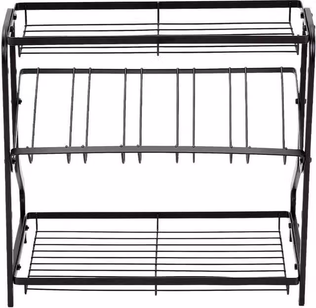 Kelvenix 3 Tier Metal Spice Rack for Kitchen Countertops, Black – 1
