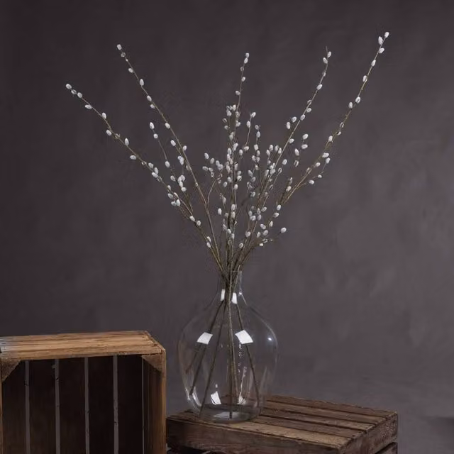 Hill Interiors Faux Pussy Willow Branch in Brown
