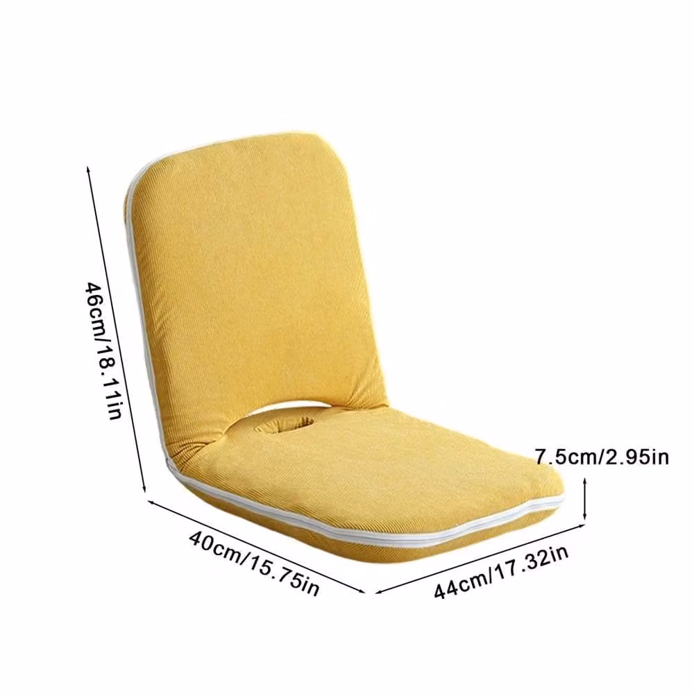 SPETLEK Yellow 5 Position Adjustable Folding Floor Gaming Chair for Adults – 2
