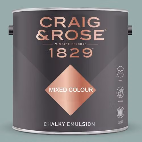 Craig & Rose 1829 Morris Blue Chalky Matt Emulsion Paint, 2.5 l