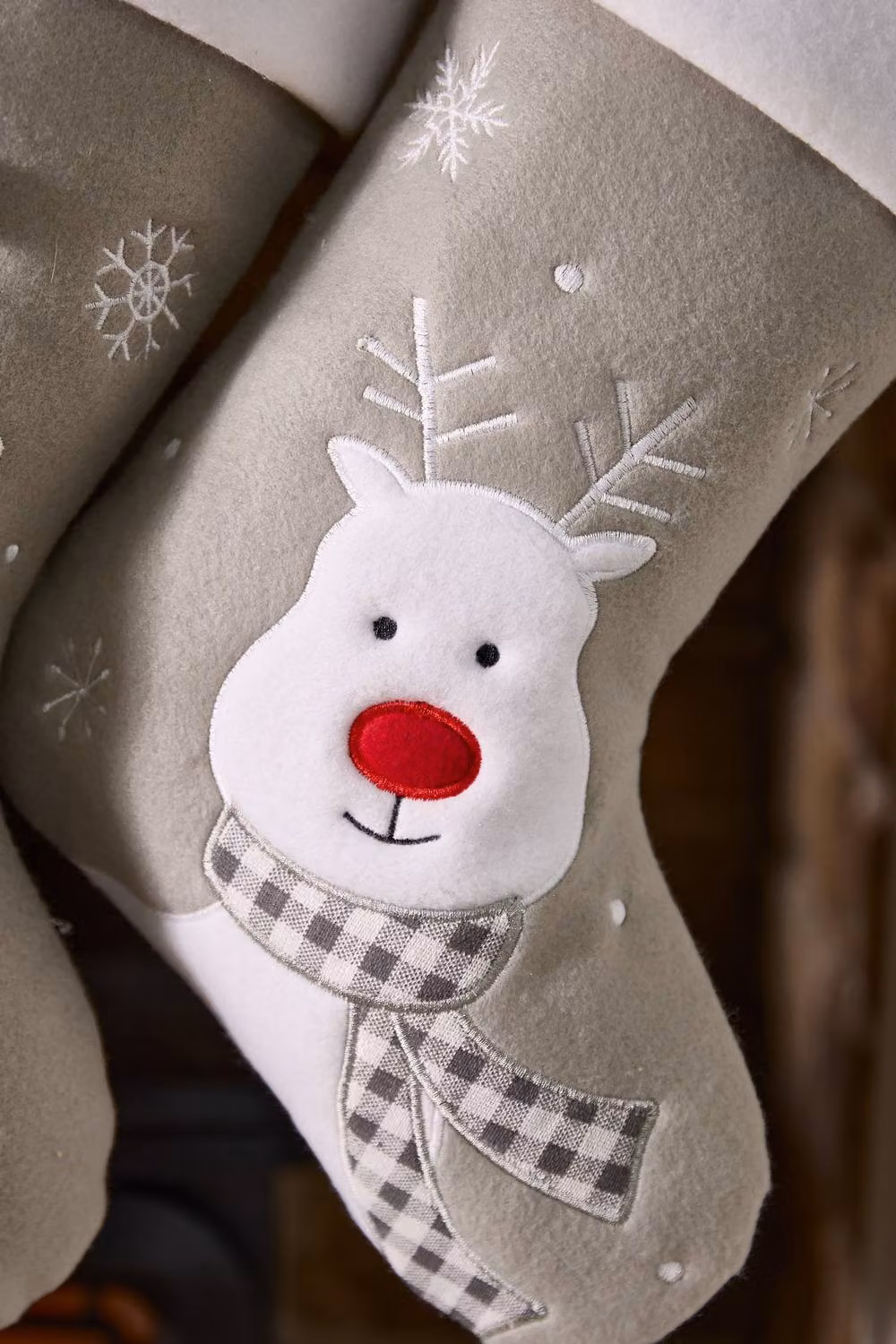 Dibor Luxury Grey Reindeer Christmas Gift Bag and Stocking, Medium – 2