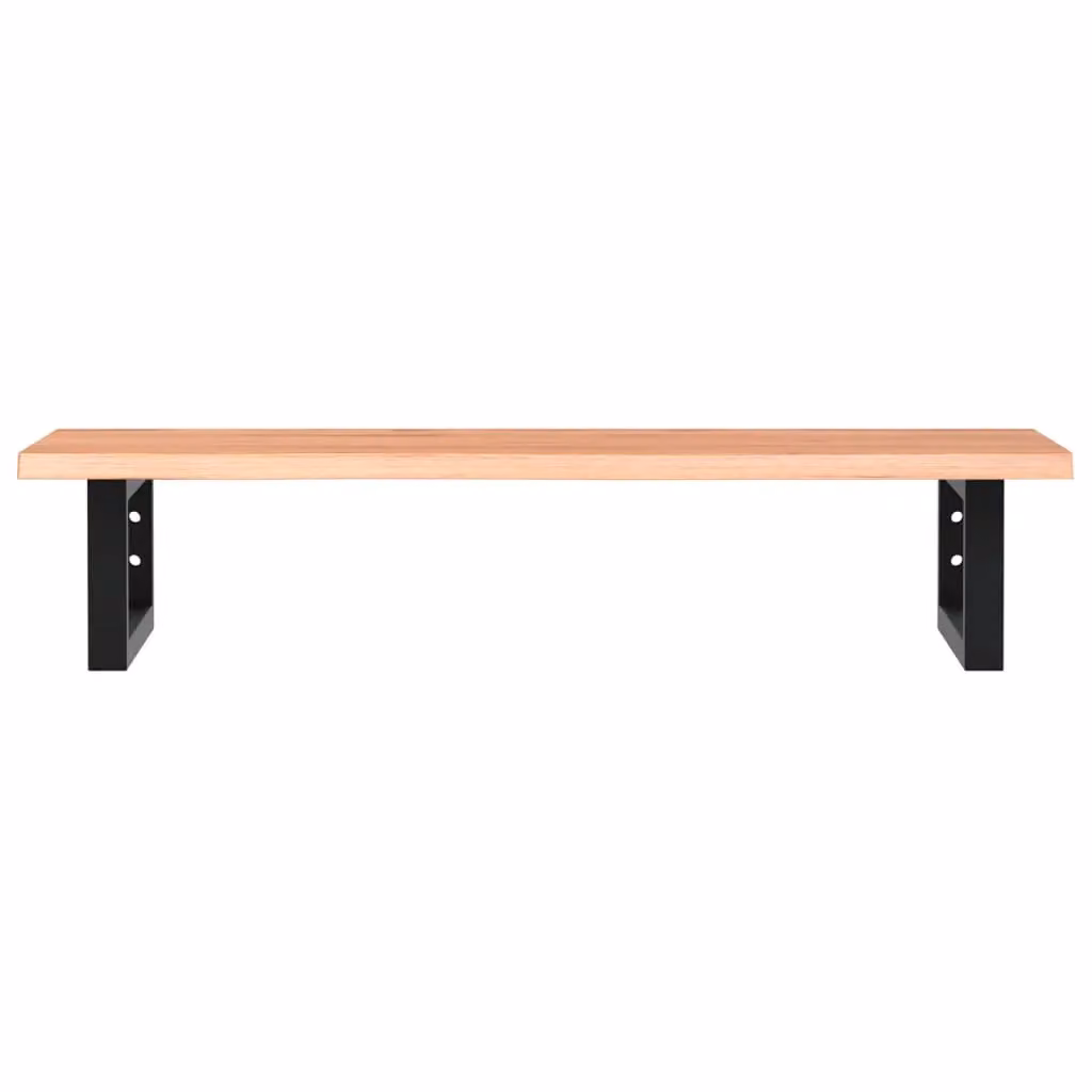 Berkfield Home Wall Mounted Basin Shelf in Brown Oak and Steel – 2
