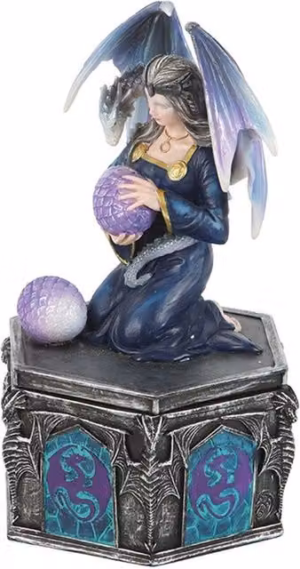 KDMK Dragon Friendship Spring Treasure Box in Multicolor Resin and Plastic