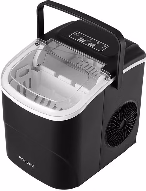 Livingandhome Countertop Ice Maker Machine with Ice Scoop, Black
