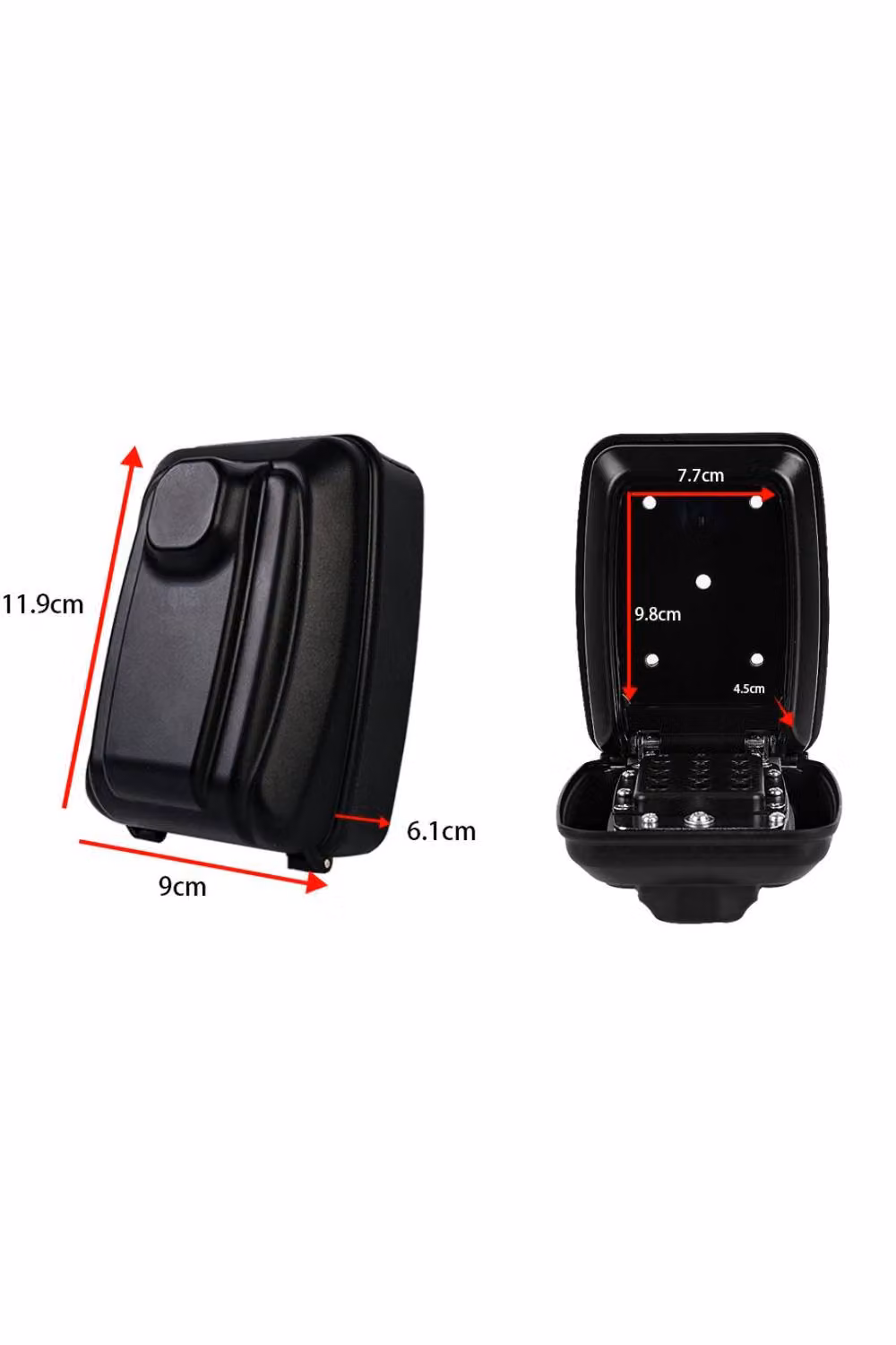 KDMD Wall Mounted Combination Key Lock Box with Push Button, Black – 2