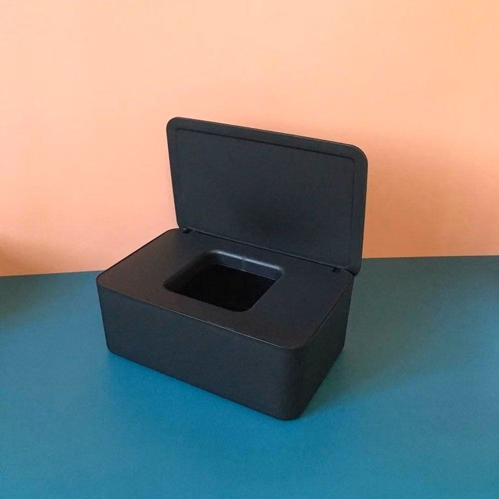 FLAVORA Black Wet Wipes Dispenser Box with Lid, 2-Piece Set – 2