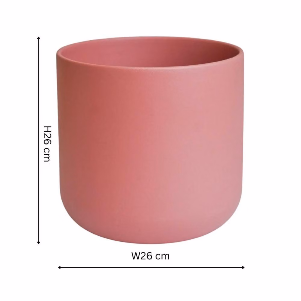 Lemon Pavilion Lisbon Ceramic Planter in Blush Rose, W26 x D26 x H26 cm – 3