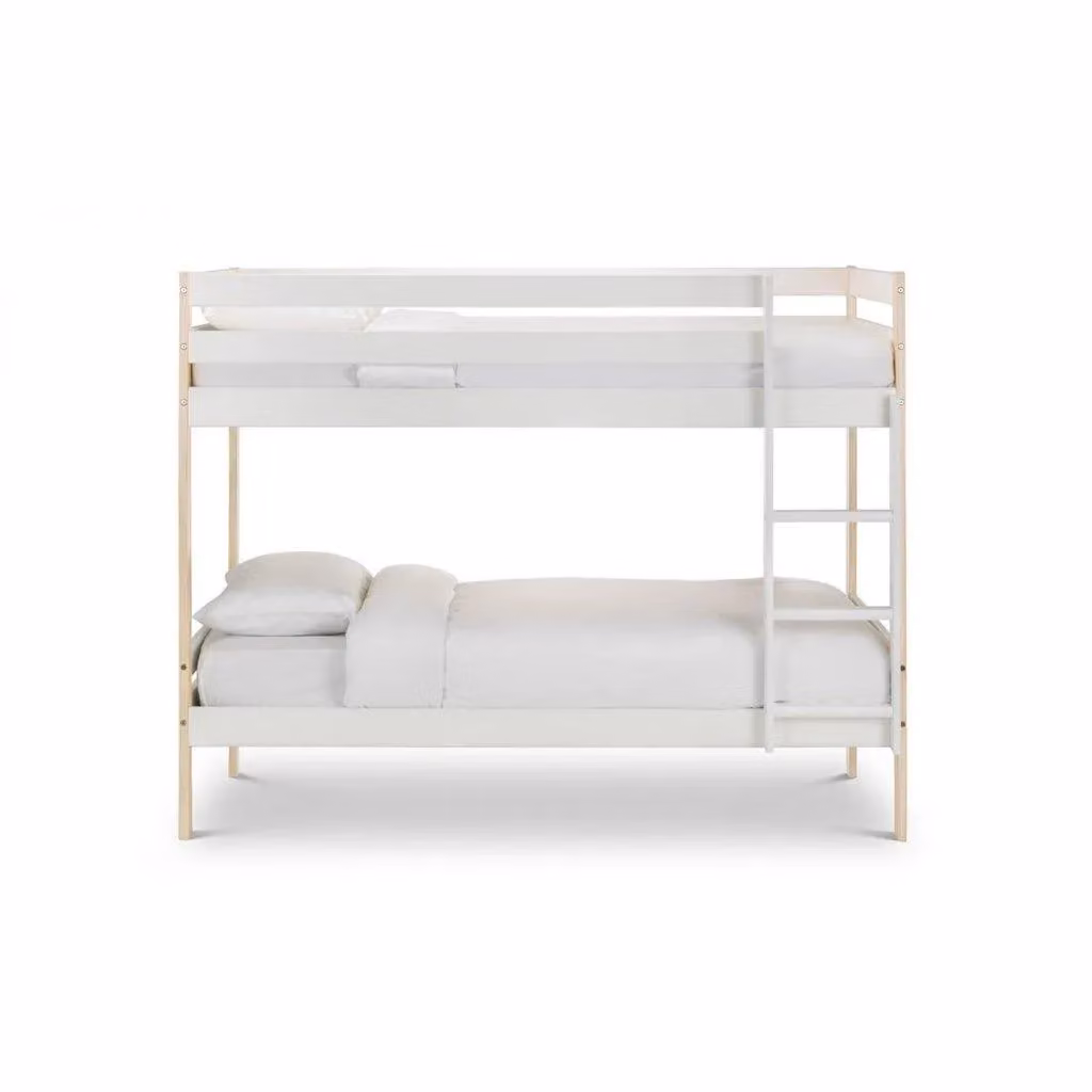 Ashfield Classic Two Tone Design Bunk Bed in White, Solid Pine Wood, Single Size, H 159 x W 90 x D 107 cm – 2