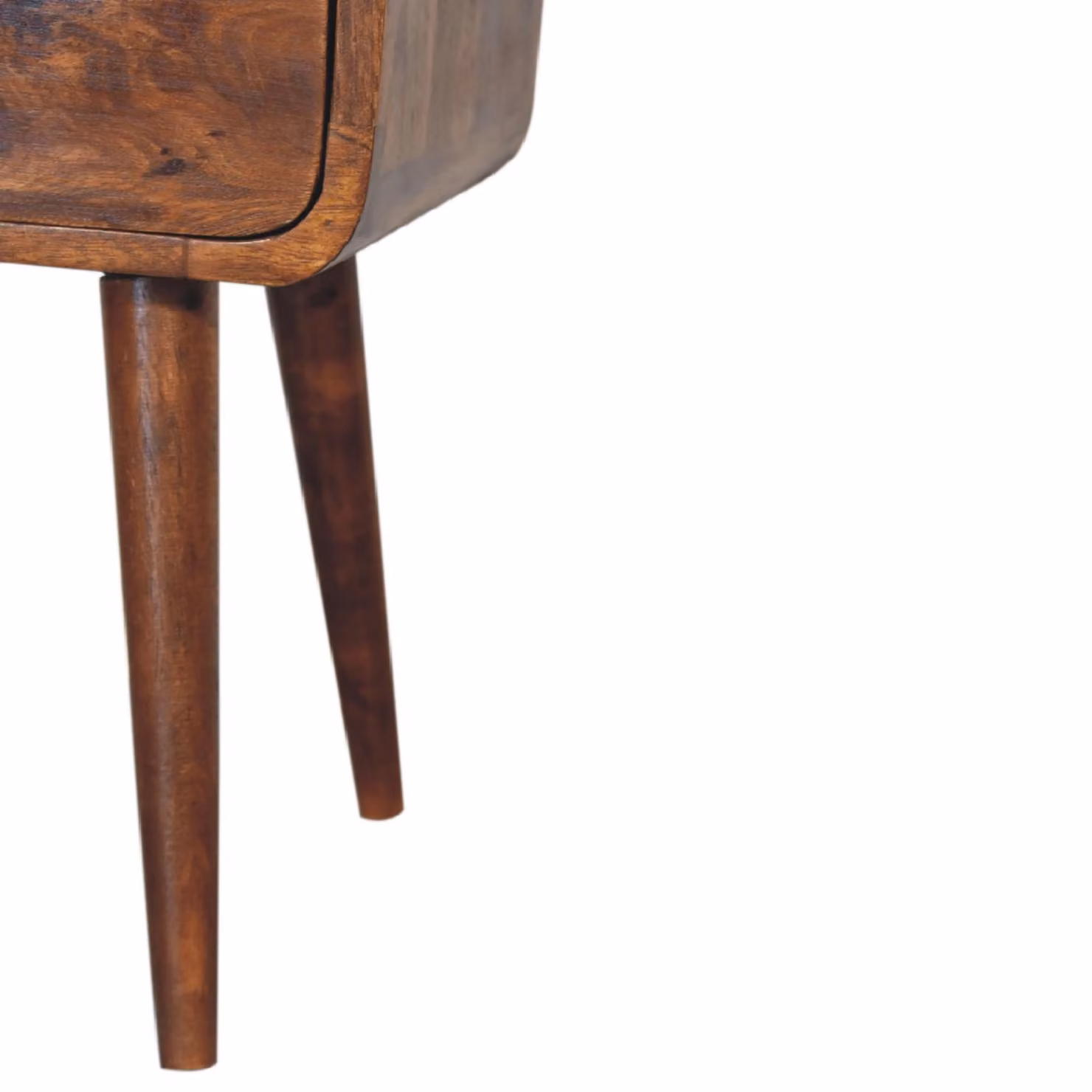 Aosom UK Solid Mango Wood Mini Bedside Table with Drawer and Open Shelf, Brown, W/D/H: 30 x 30 x 55 cm – 4