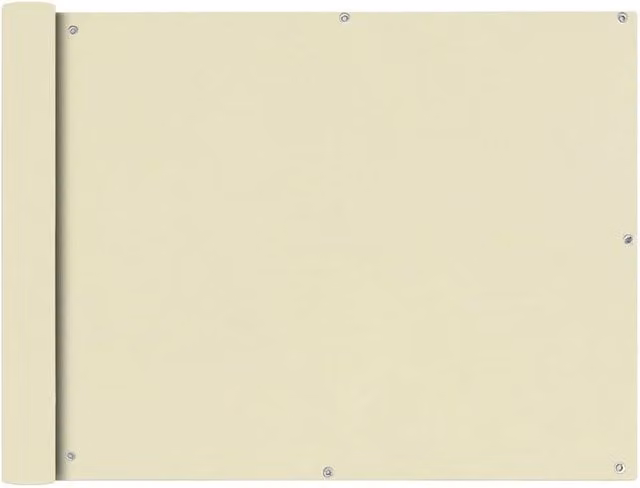 Berkfield Home Balcony Screen in Beige Oxford Polyester Fabric, W: 600 cm, H: 90 cm